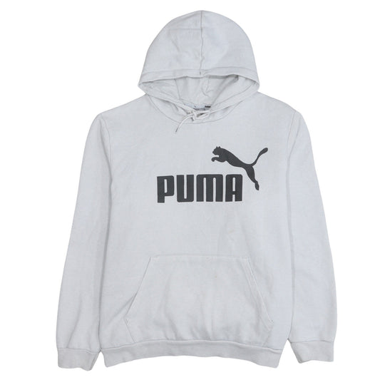 Puma Men's Grey 2XL Pullover Logo Hoodie Sweatshirt
