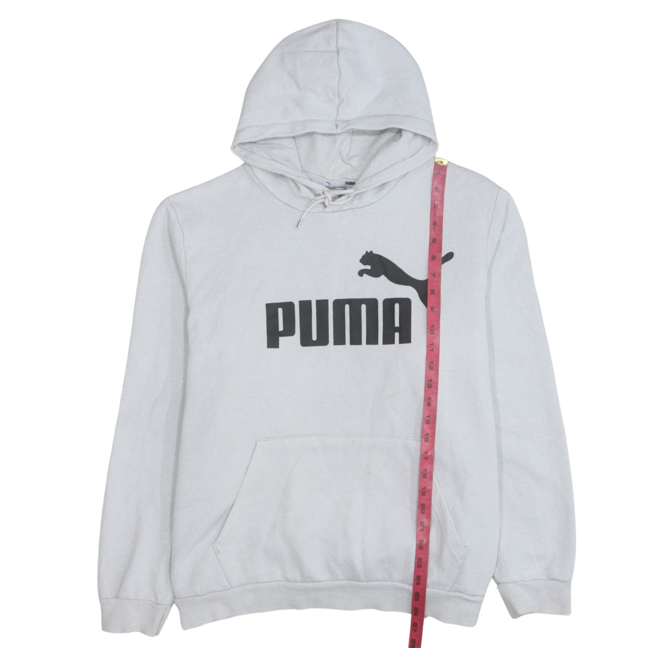 Puma Men's Grey 2XL Pullover Logo Hoodie Sweatshirt