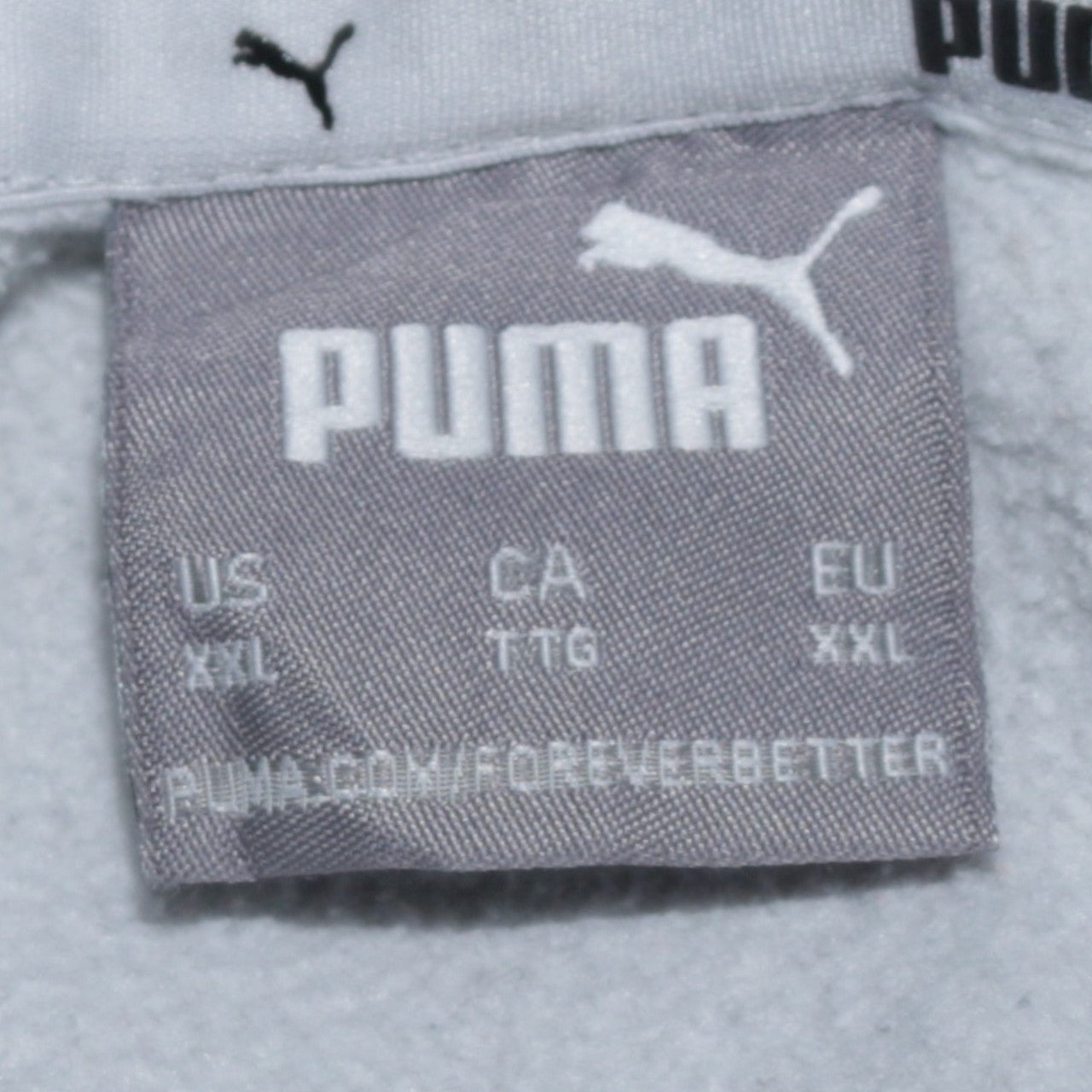 Puma Men's Grey 2XL Pullover Logo Hoodie Sweatshirt