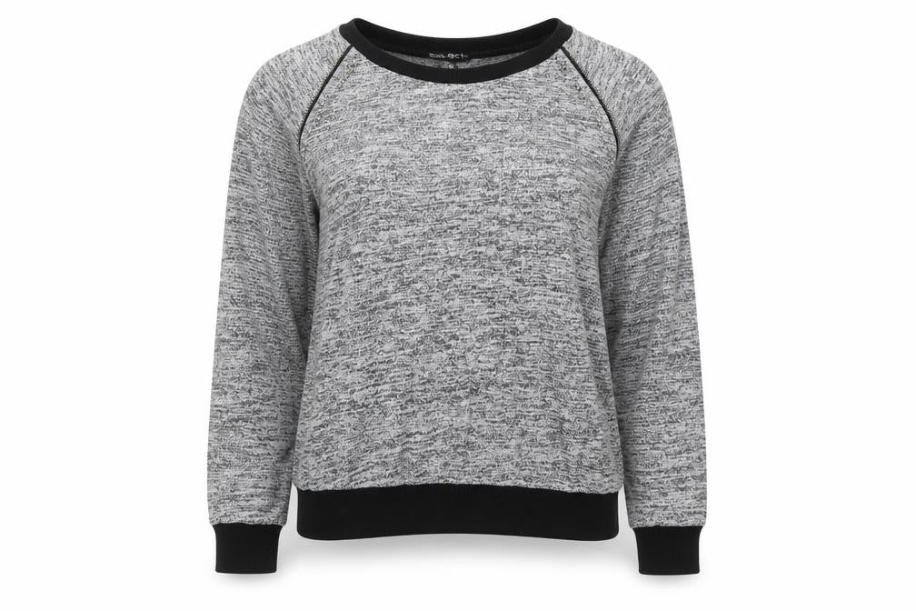 Select Womens Grey Knit Zip Detail Raglan Jumper Size M