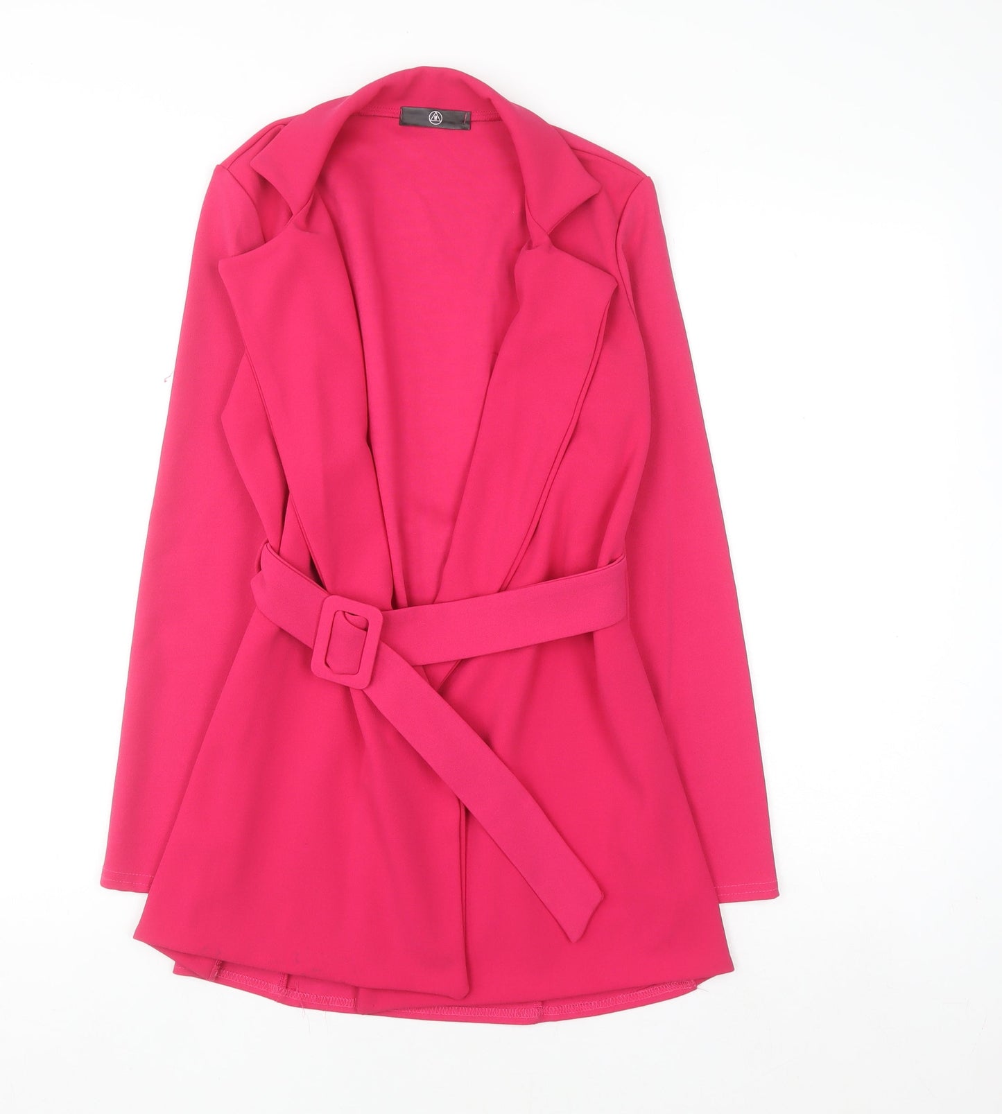 Missguided Womens Pink Belted Crepe Blazer Jacket Size 6