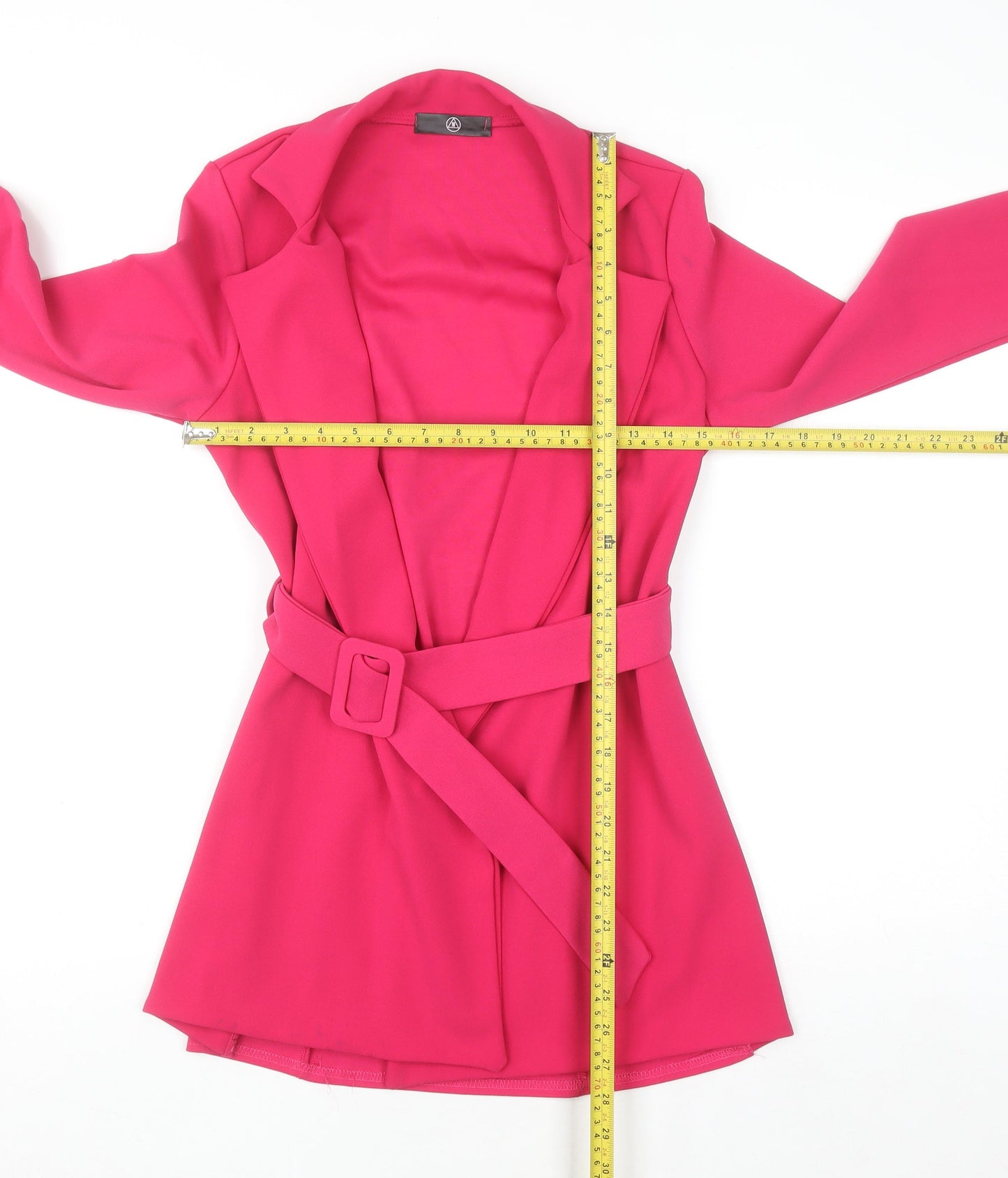 Missguided Womens Pink Belted Crepe Blazer Jacket Size 6
