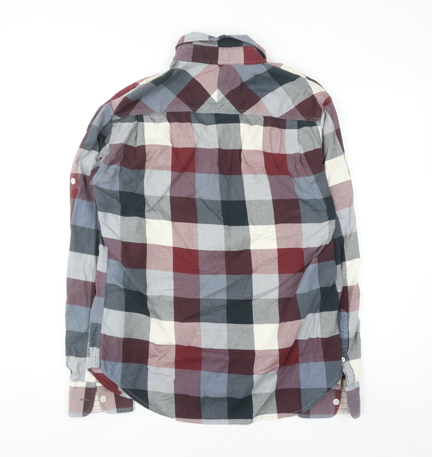 French Connection Men's Multicoloured Check Cotton Button-Up Shirt S