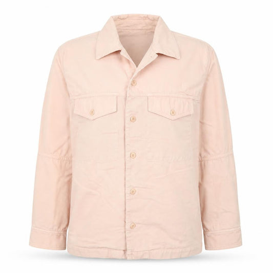 Ami Womens Pink Cotton Button-Up Long Sleeve Shirt M