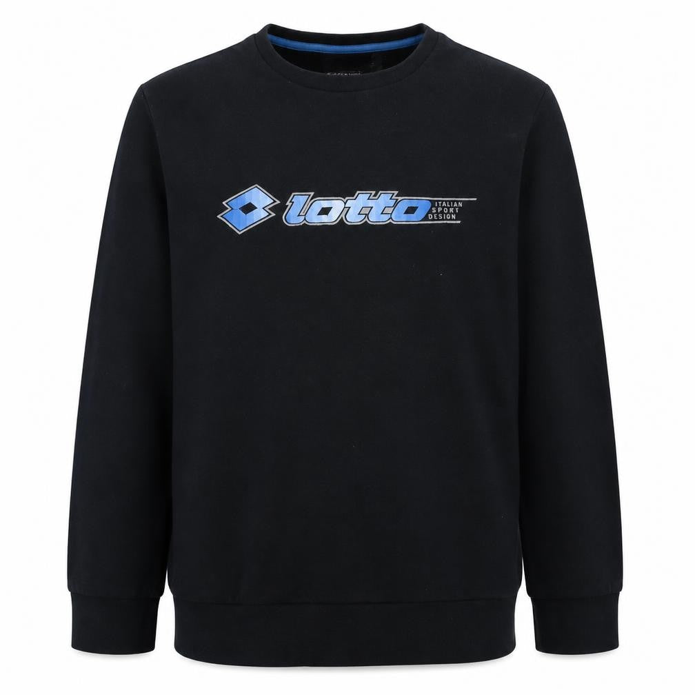Lotto Men's Black XL Pullover Sweatshirt Crew Neck Sportswear
