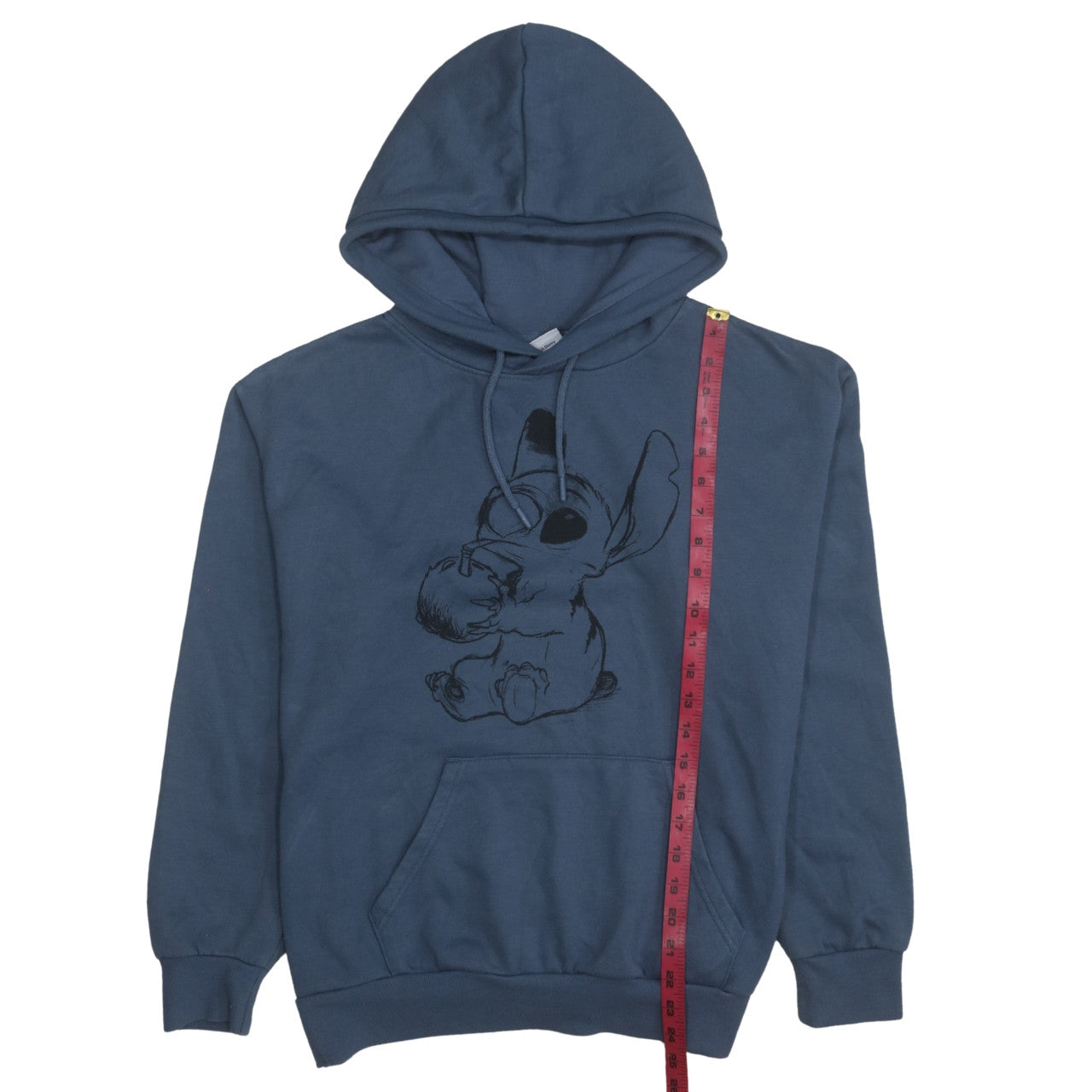 Disney Womens Blue Stitch Pullover Hoodie Size M 12/14