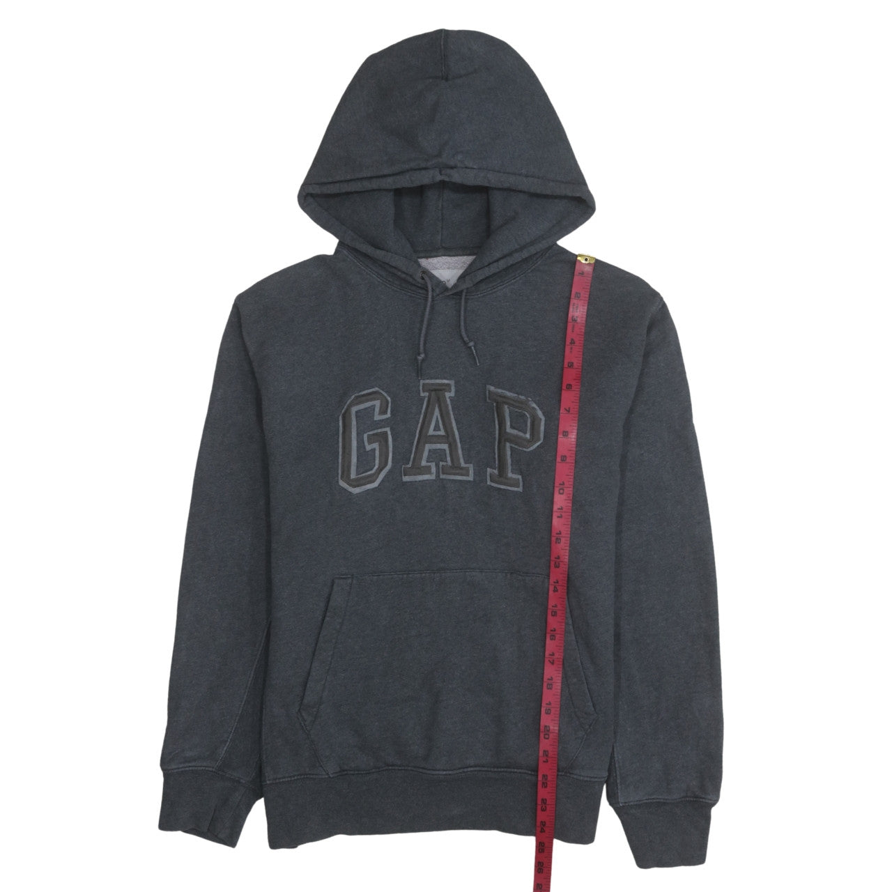 Gap Men's Grey Pullover Hoodie M Logo Fleece Sweatshirt