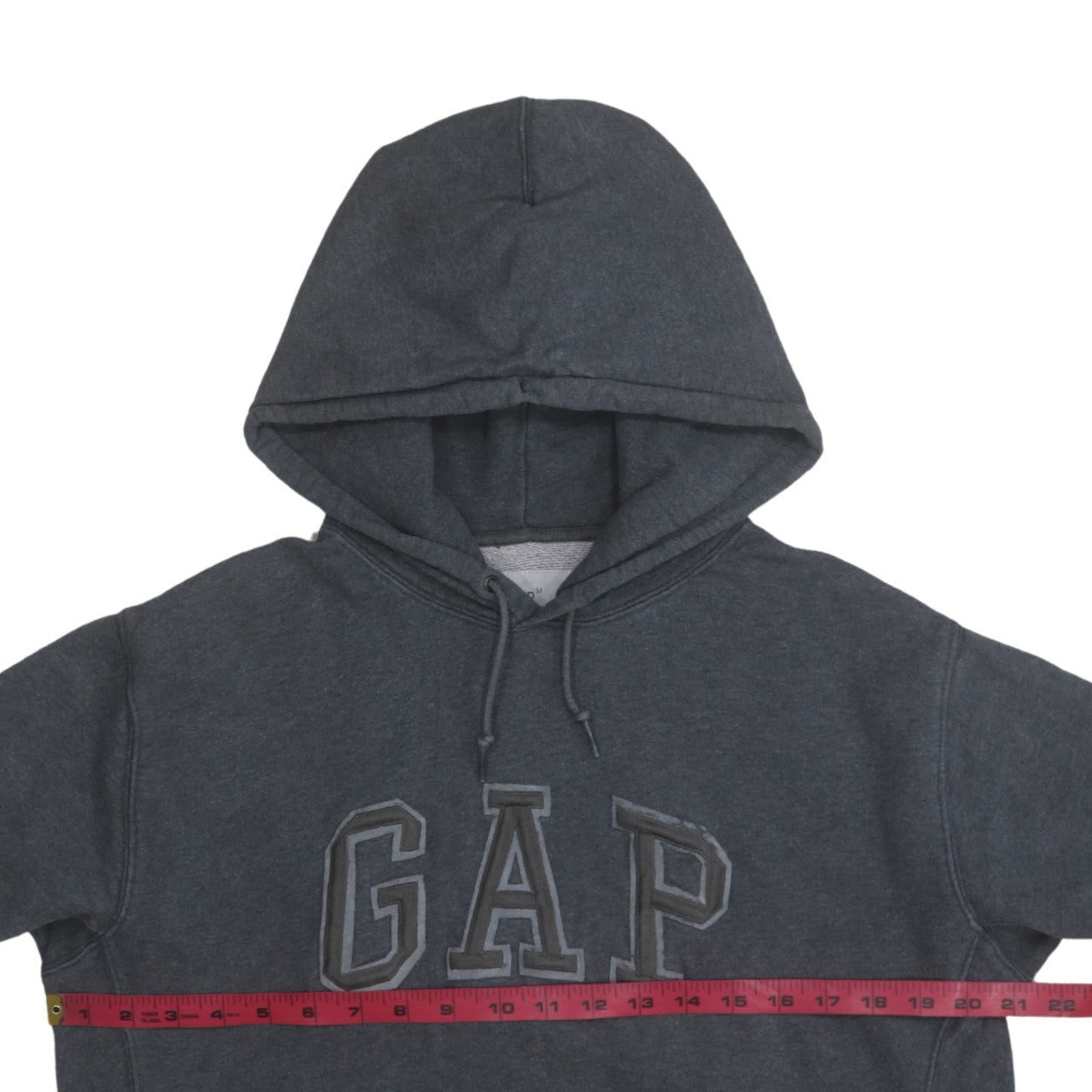 Gap Men's Grey Pullover Hoodie M Logo Fleece Sweatshirt