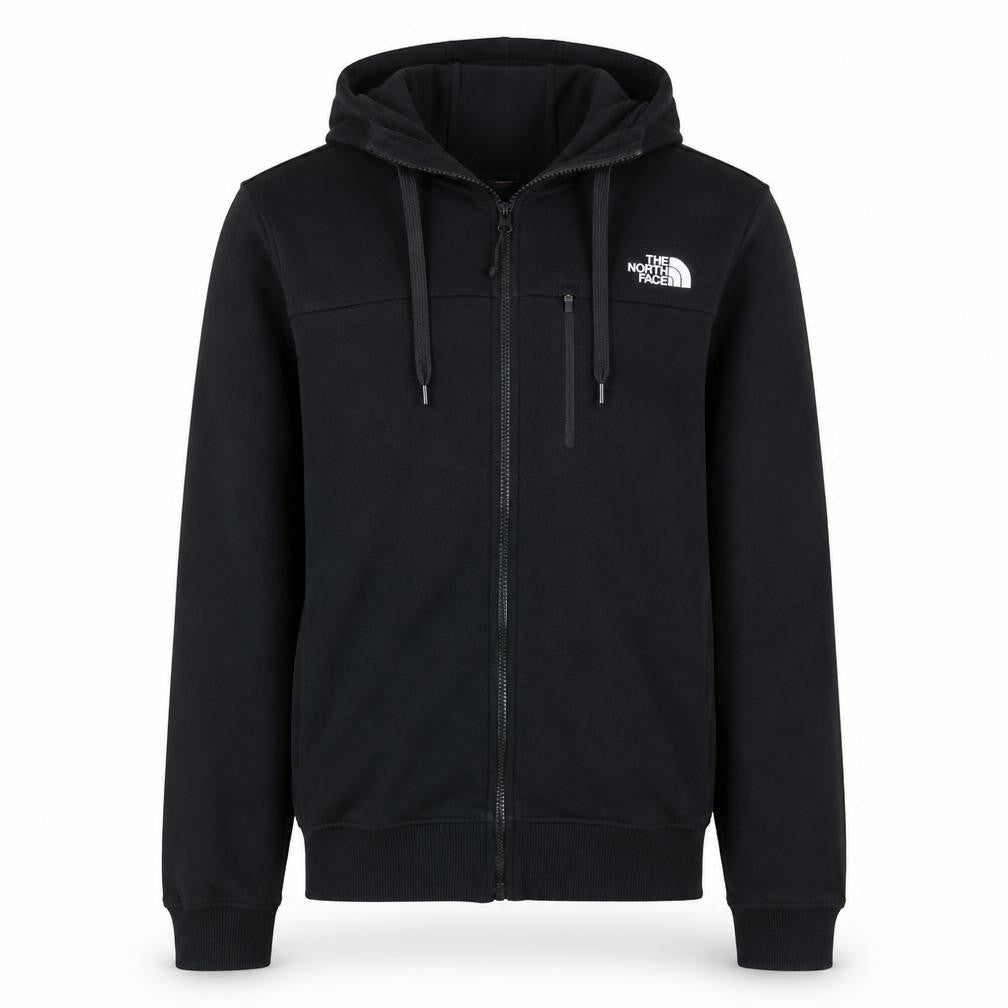 The North Face Boys Black Full Zip Hoodie Size S 100% Cotton Casual