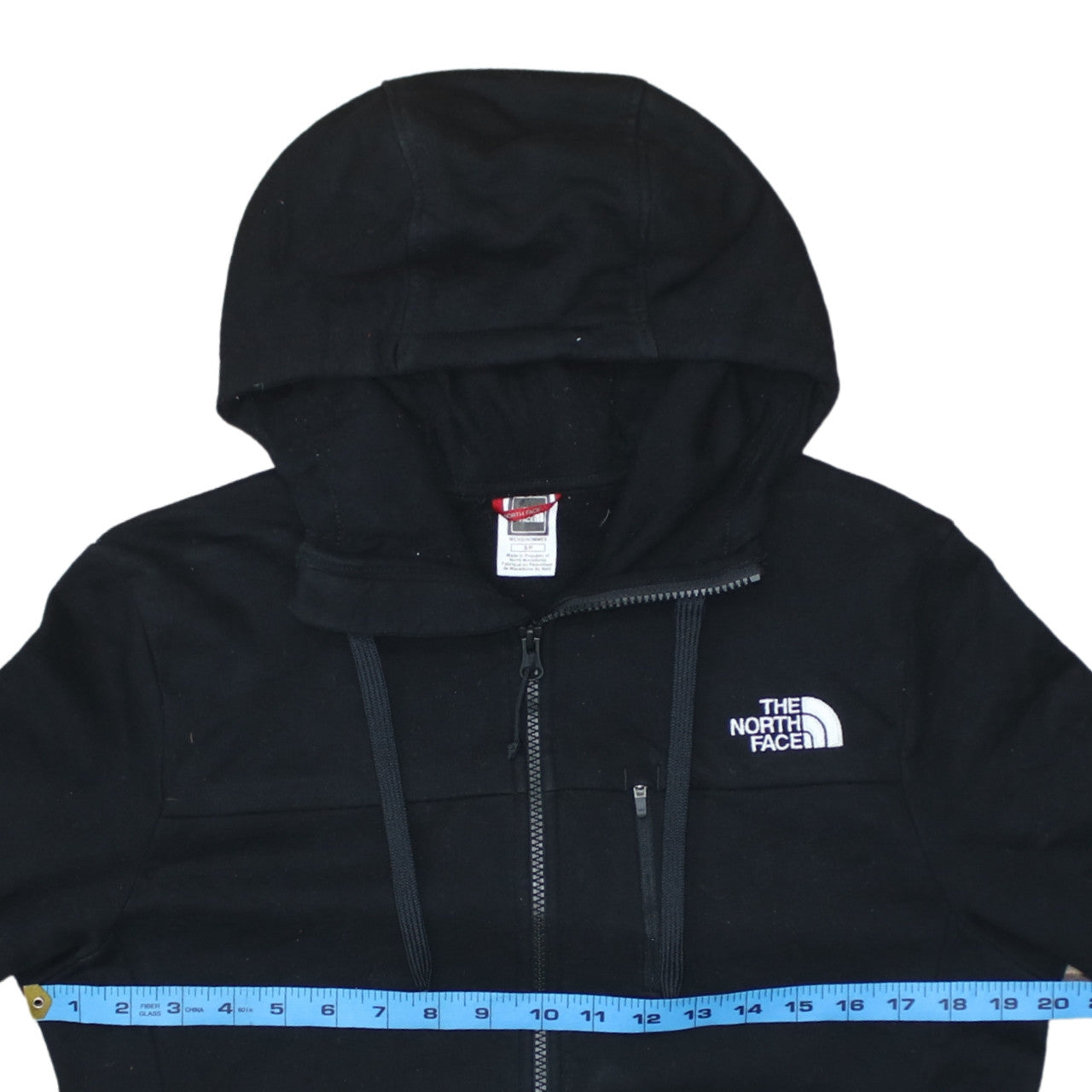 The North Face Boys Black Full Zip Hoodie Size S 100% Cotton Casual