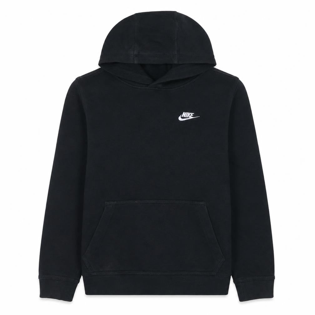 Nike Boys Black XL Pullover Hoodie with Logo and Kangaroo Pocket