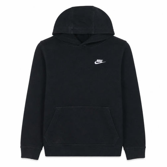 Nike Boys Black XL Pullover Hoodie with Logo and Kangaroo Pocket
