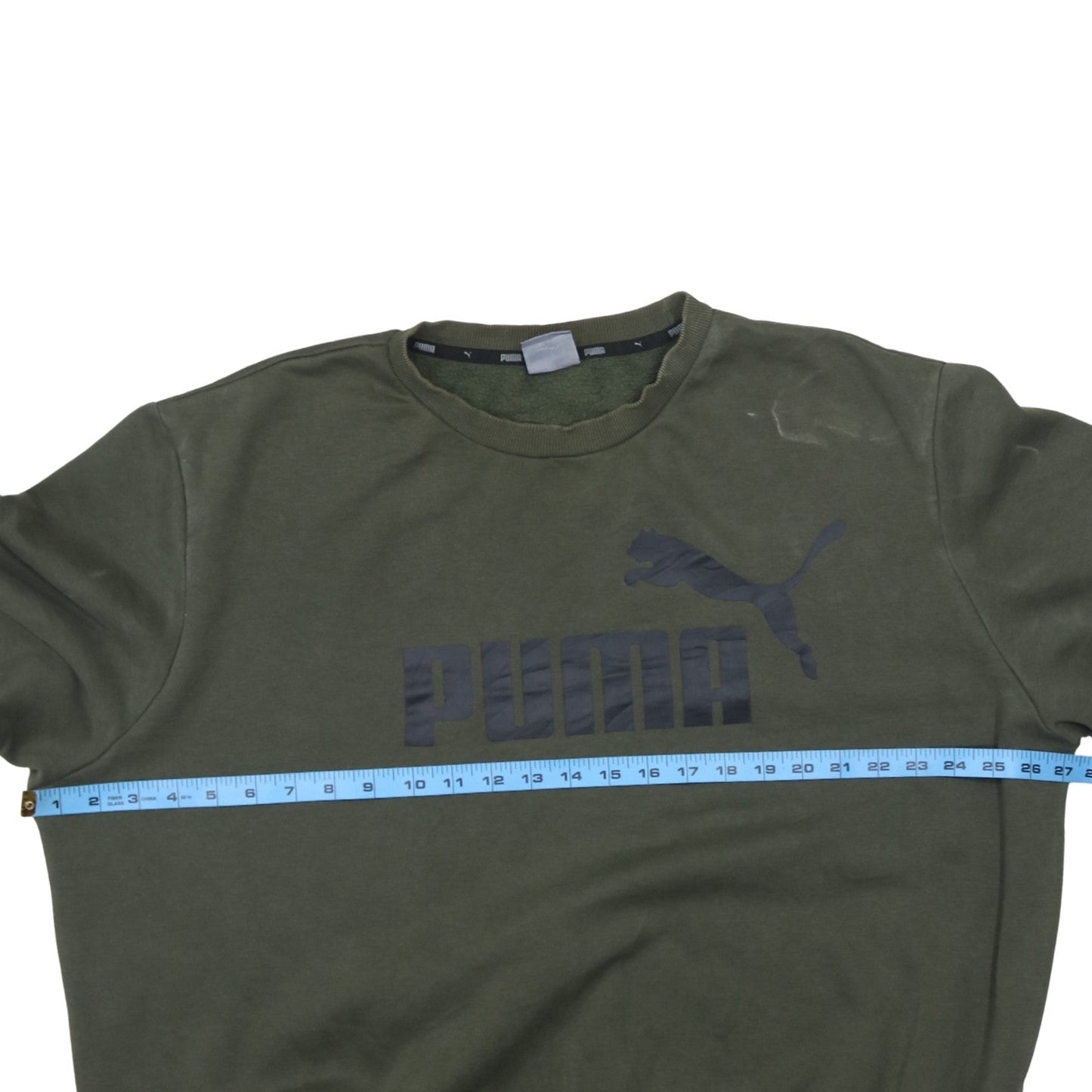 Puma Men’s Green XL Crew Neck Graphic Logo Sweatshirt