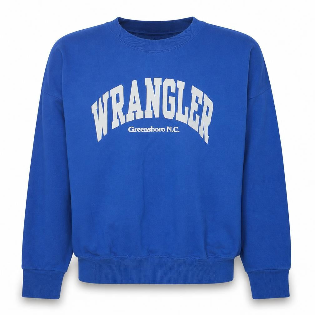 Wrangler Men's Blue Small Pullover Sweatshirt Crew Neck Graphic