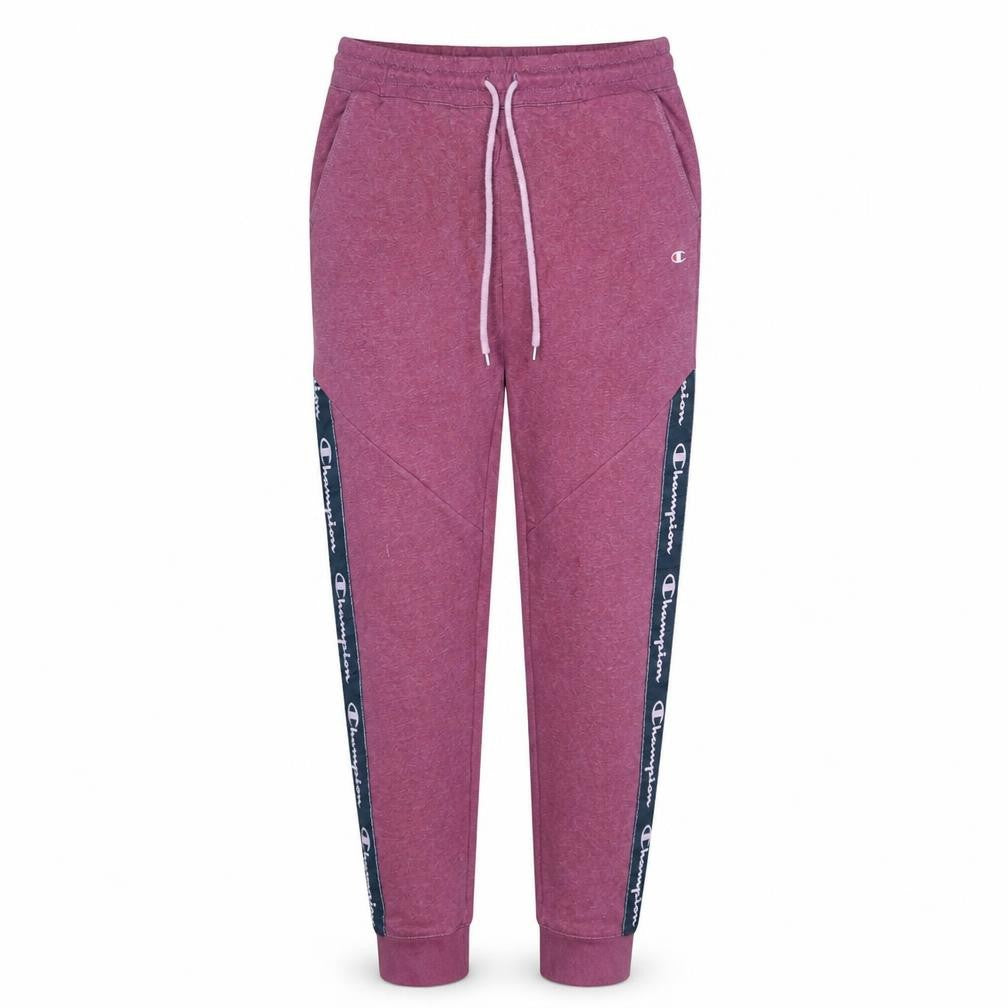 Champion Women’s Pink Jogger Sweatpants Small Drawstring Logo Stripe