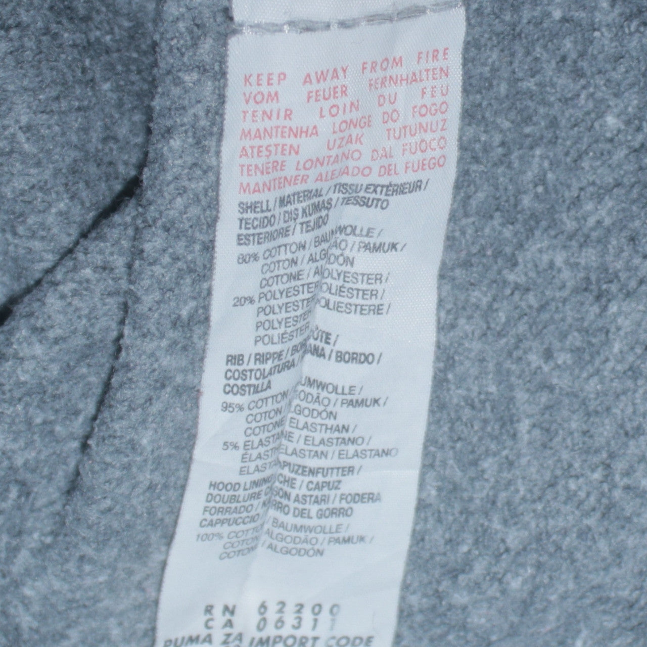 Puma Men's Grey Pullover Hoodie L Graphic Logo Fleece Sportswear