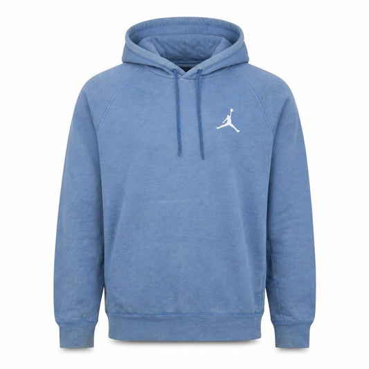 Front view of Jordan Men Blue Pullover Hoodie M Logo Sportswear