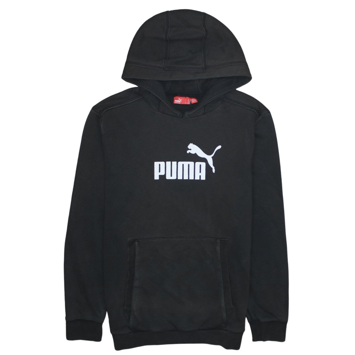 Puma Boys Black XL Pullover Hoodie Sweatshirt with Logo Print