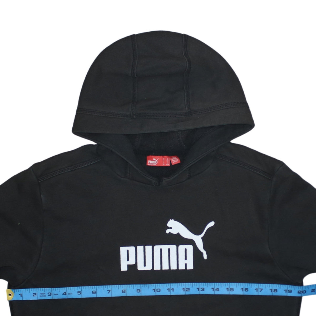 Puma Boys Black XL Pullover Hoodie Sweatshirt with Logo Print