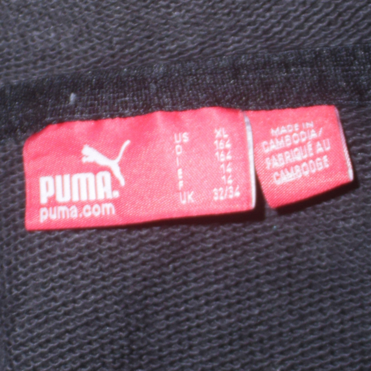 Puma Boys Black XL Pullover Hoodie Sweatshirt with Logo Print