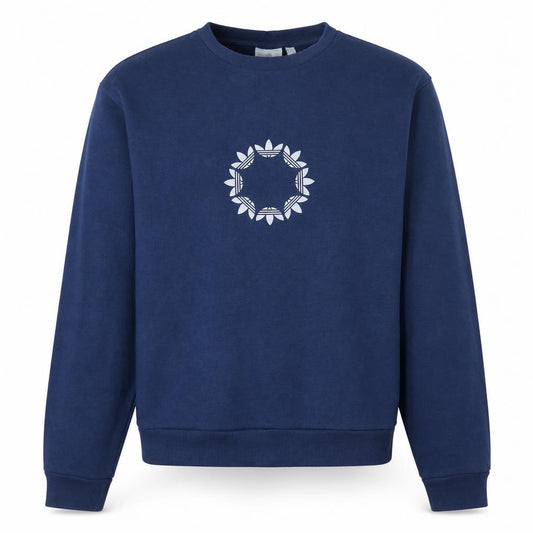Adidas Men's Blue Crew Neck Logo Sweatshirt Size M