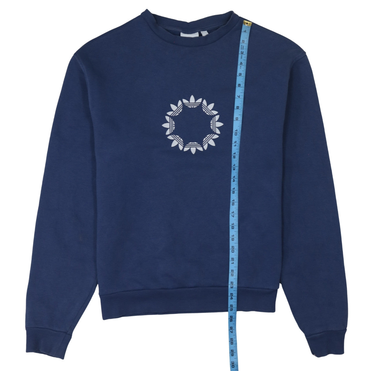 Adidas Men's Blue Crew Neck Logo Sweatshirt Size M