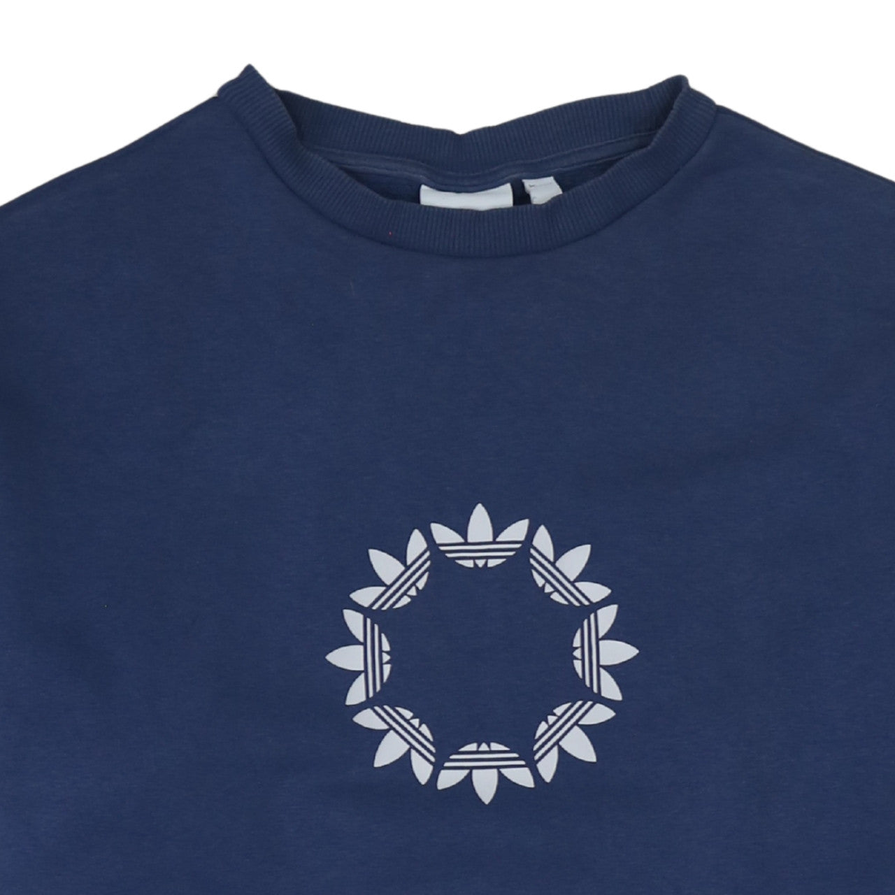 Adidas Men's Blue Crew Neck Logo Sweatshirt Size M