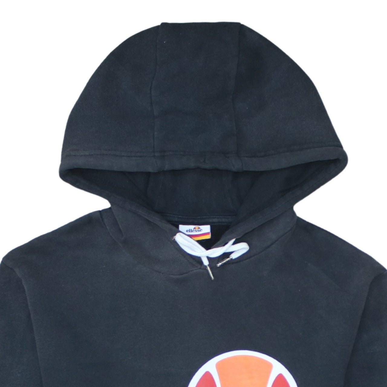 Ellesse Men's Black Pullover Hoodie Size L Logo Fleece Sweatshirt