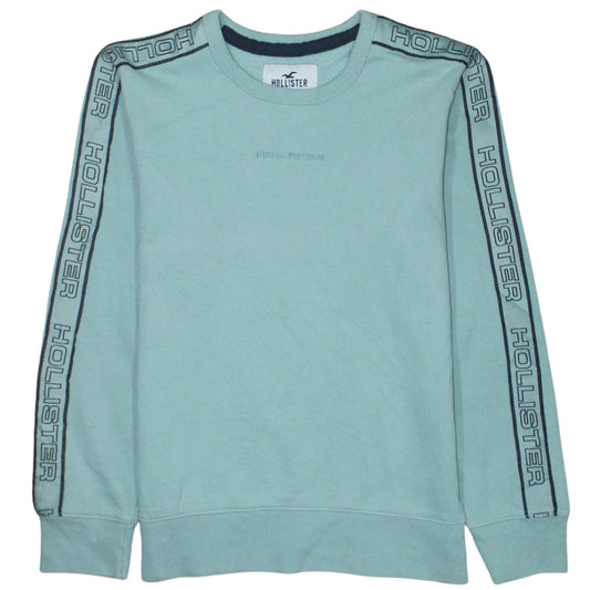 Hollister Men's Blue XS Logo Pullover Crew Neck Sweatshirt