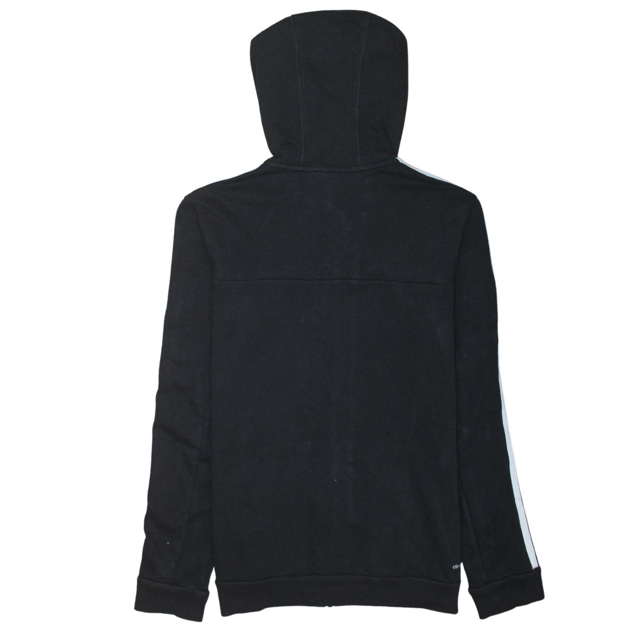 Adidas Women's Black Full Zip Hoodie Size S 8-10 Classic 3-Stripes