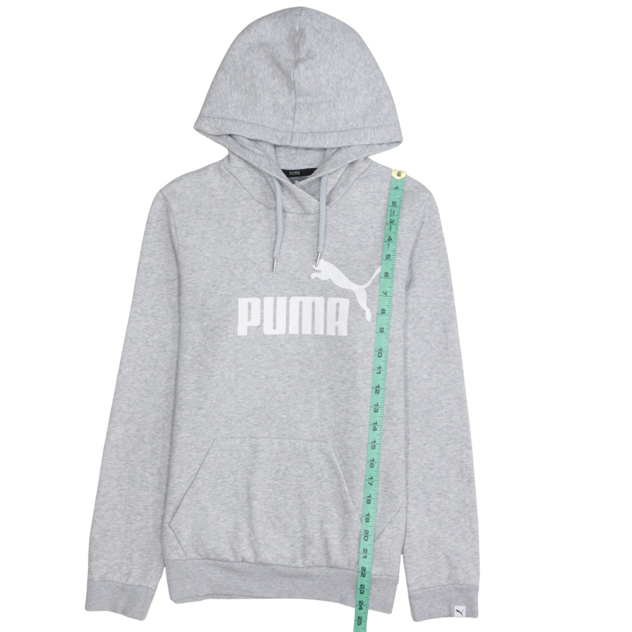 Puma Womens Grey Hoodie UK 12 Pullover Logo Hooded Sweatshirt