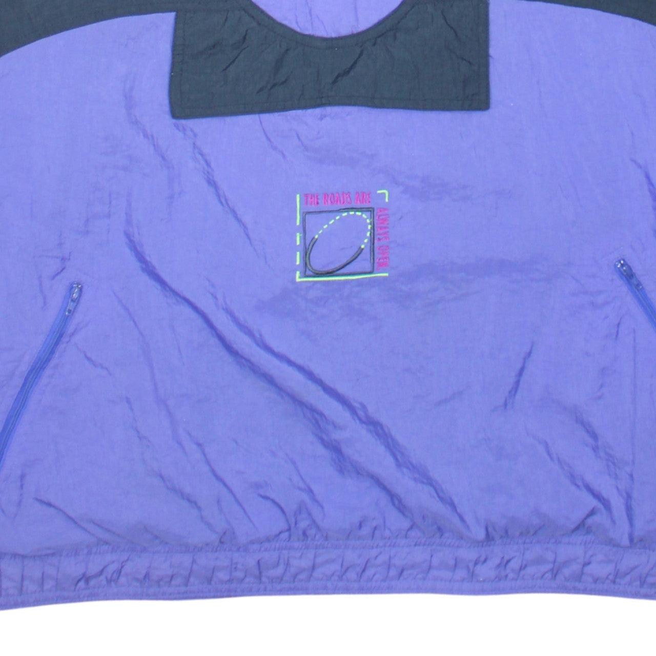 Vintage Nike Men's Purple Black Hooded Anorak Windbreaker Jacket XL