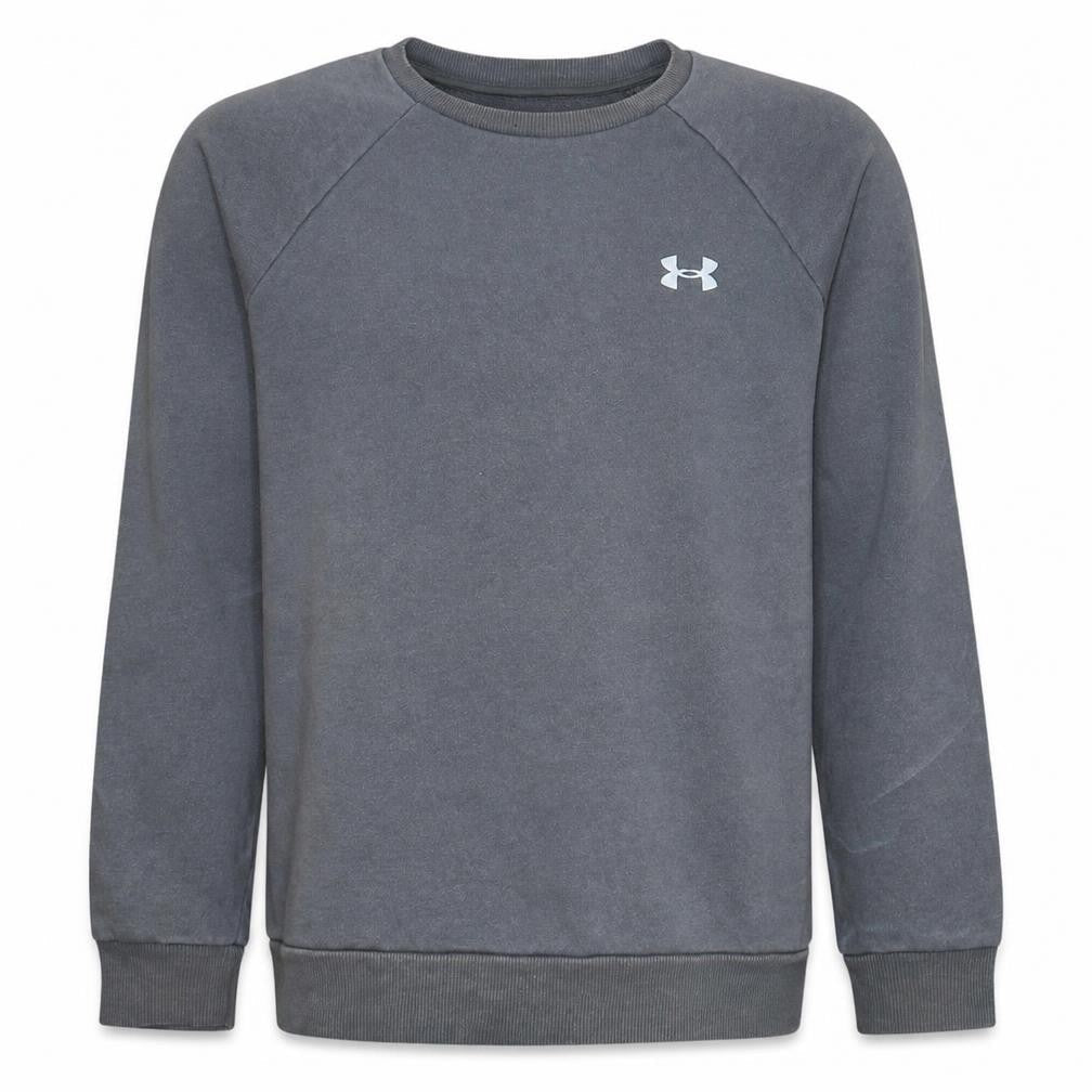 Under Armour Boys Grey Pullover Sweatshirt Size S Loose Fit Crew Neck
