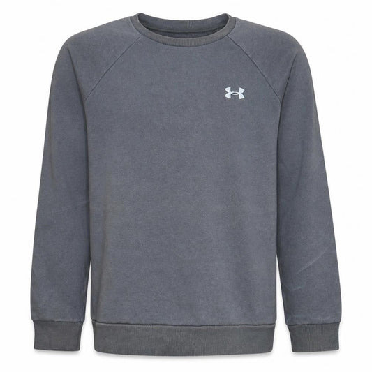 Under Armour Boys Grey Pullover Sweatshirt Size S Loose Fit Crew Neck