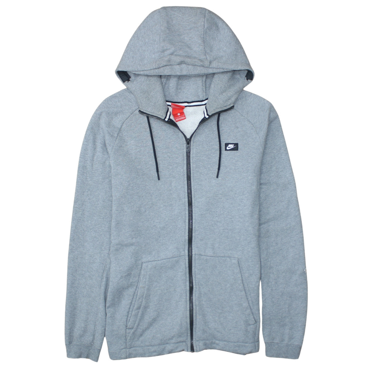 Nike Men's Grey Full Zip Hoodie L Regular Fit Sportswear