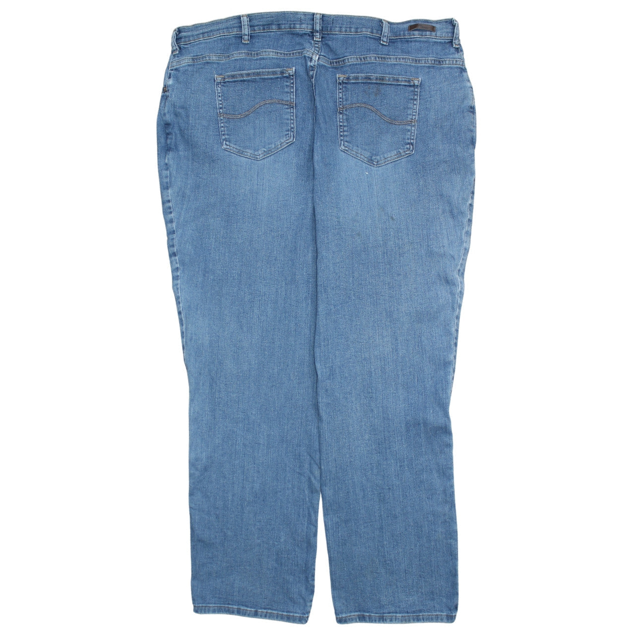 Lee Women Blue 20 Plus Straight Leg Mid Rise Stretch Jeans