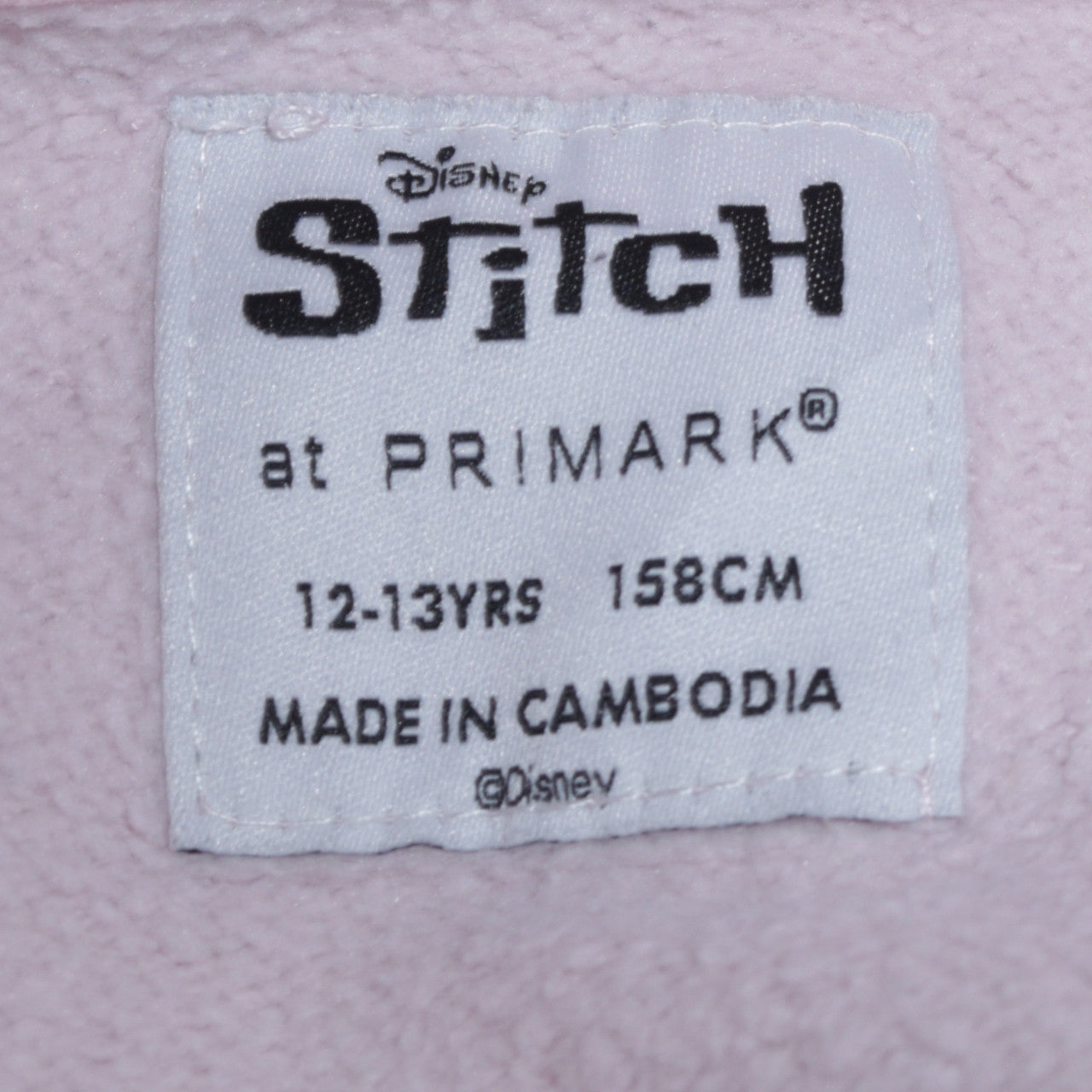 Disney Stitch Pink Pullover Hoodie Teens 12-13Y Primark Fleece