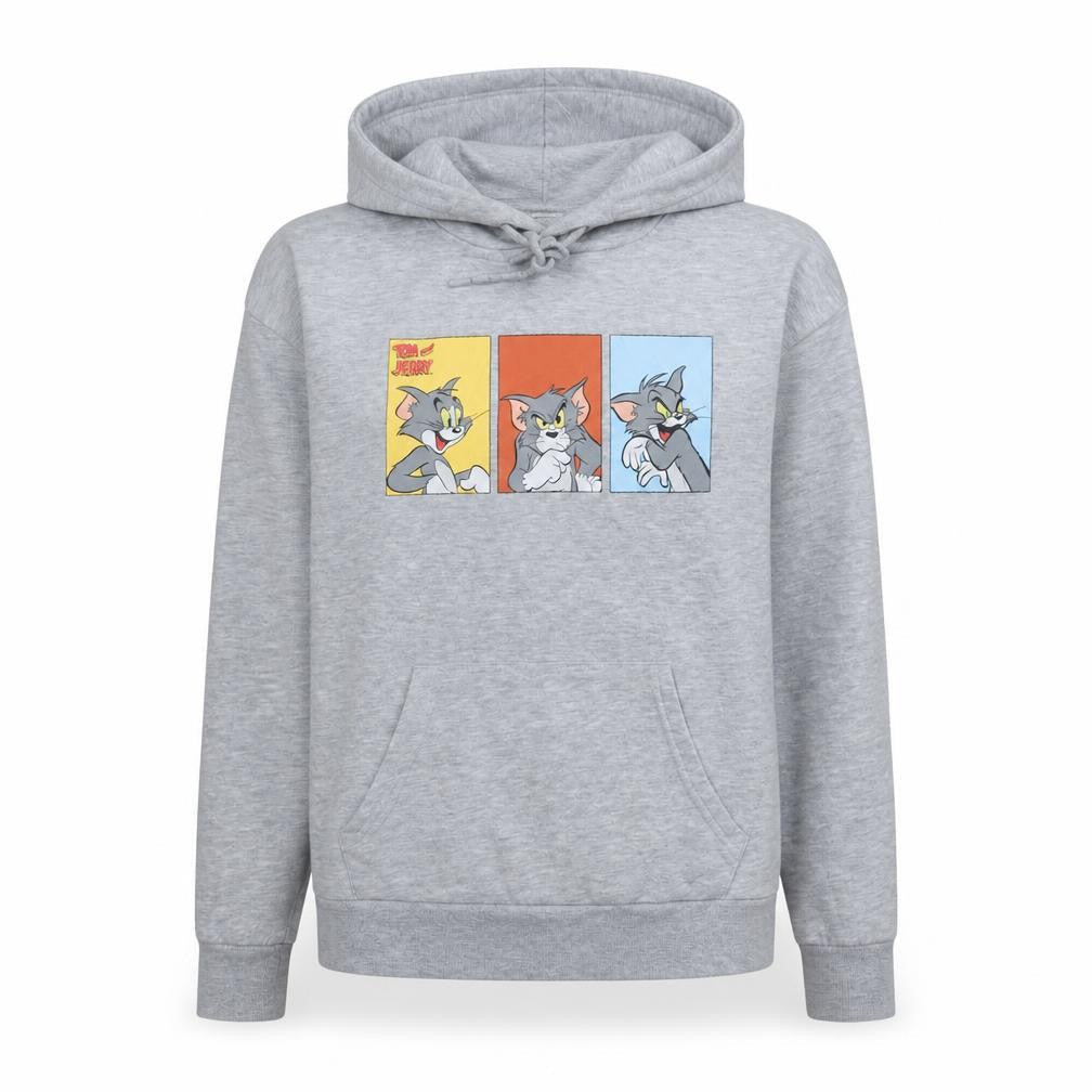 Primark Women Grey Tom & Jerry Hoodie XS Pullover Graphic Print