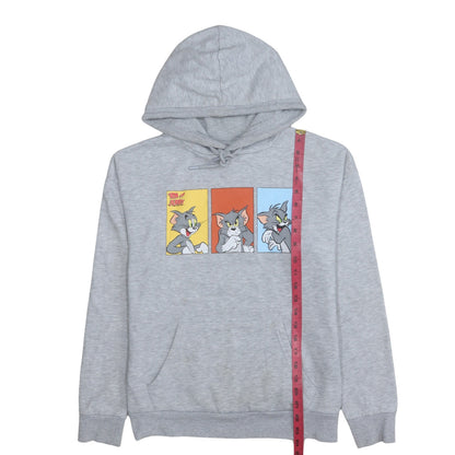 Close-up detail of Primark Women Grey Tom & Jerry Hoodie XS Pullover Graphic Print