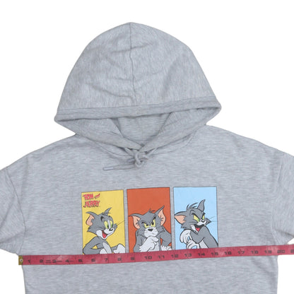 Brand and care label for Primark Women Grey Tom & Jerry Hoodie XS Pullover Graphic Print