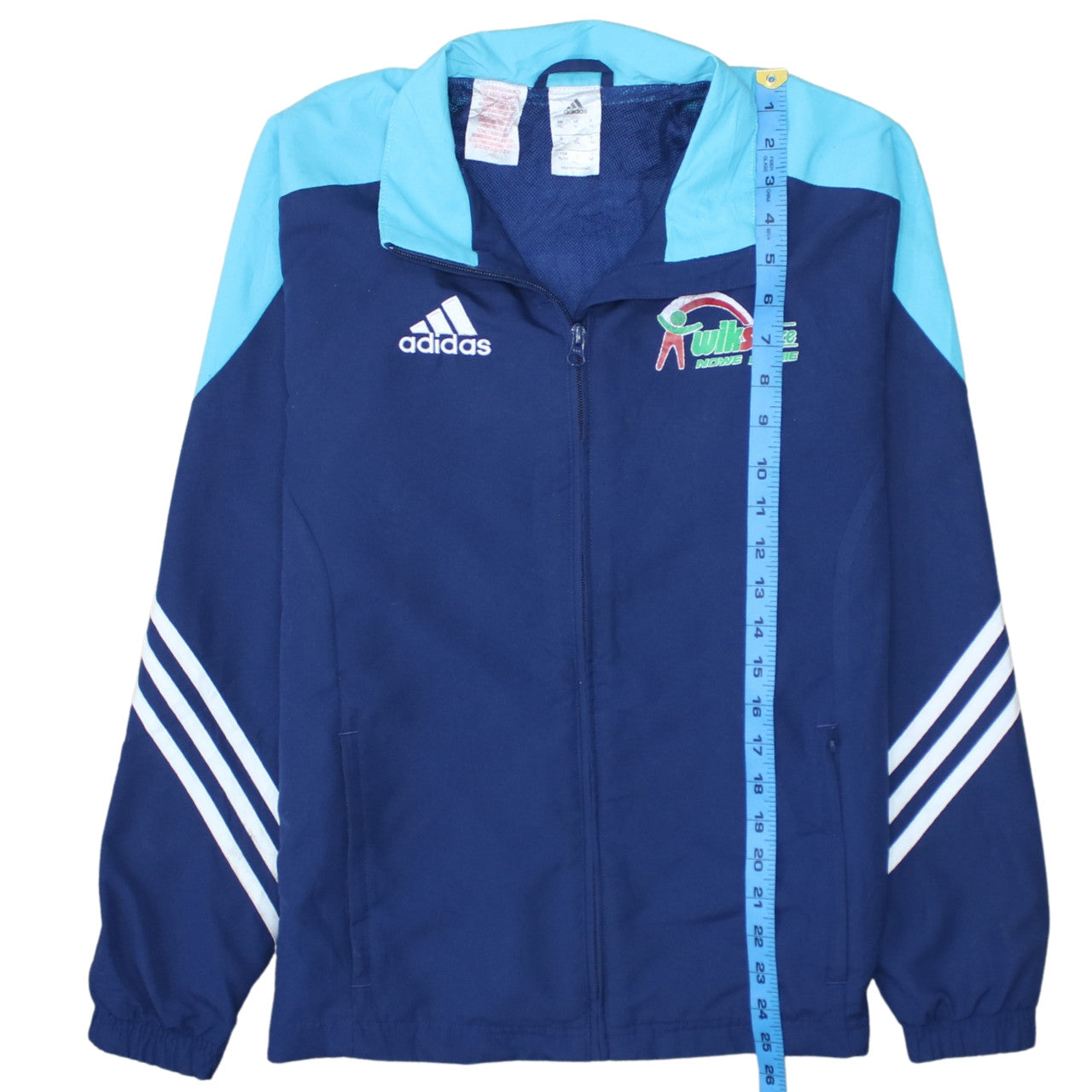 Adidas Teens Blue 164 Full Zip Sports Sweatshirt Jacket