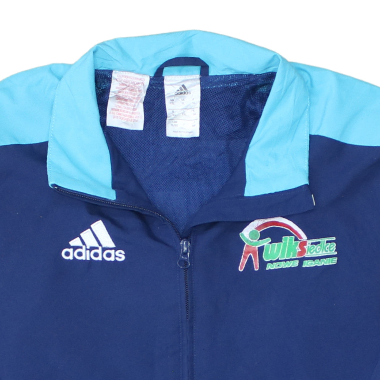 Adidas Teens Blue 164 Full Zip Sports Sweatshirt Jacket
