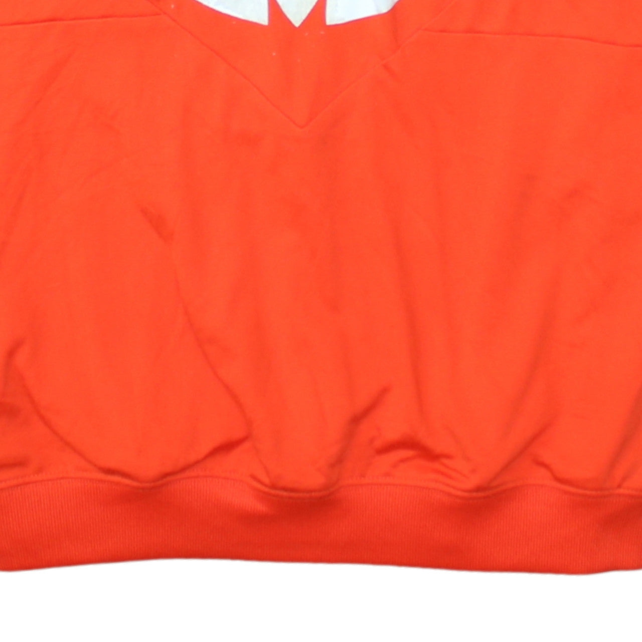 Adidas Womens Orange Hooded Pullover Sweatshirt Size 10 Logo Hoodie
