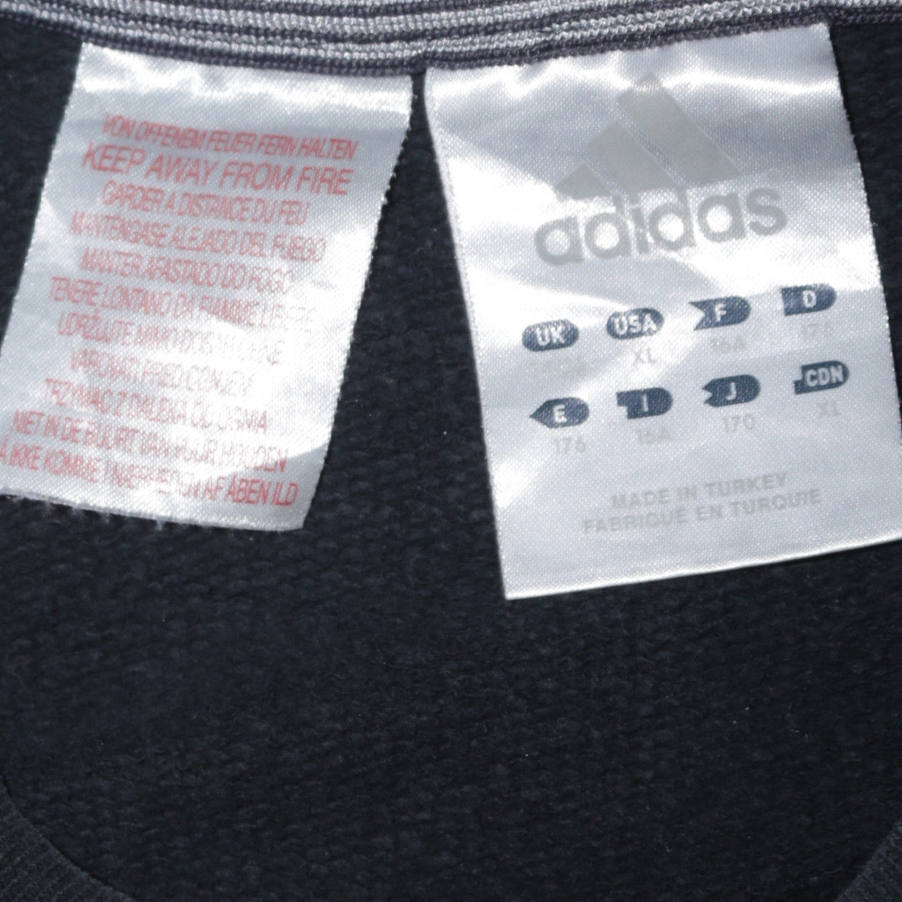 Adidas Boys Black XL Sweatshirt Long Sleeve Crew Neck Pullover