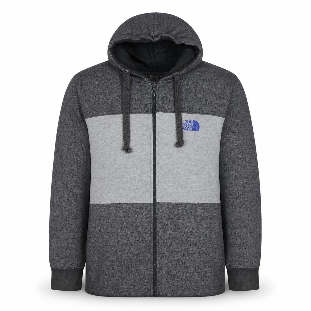AIM Apparel Men's Grey Full Zip Hoodie Size L Regular Fit