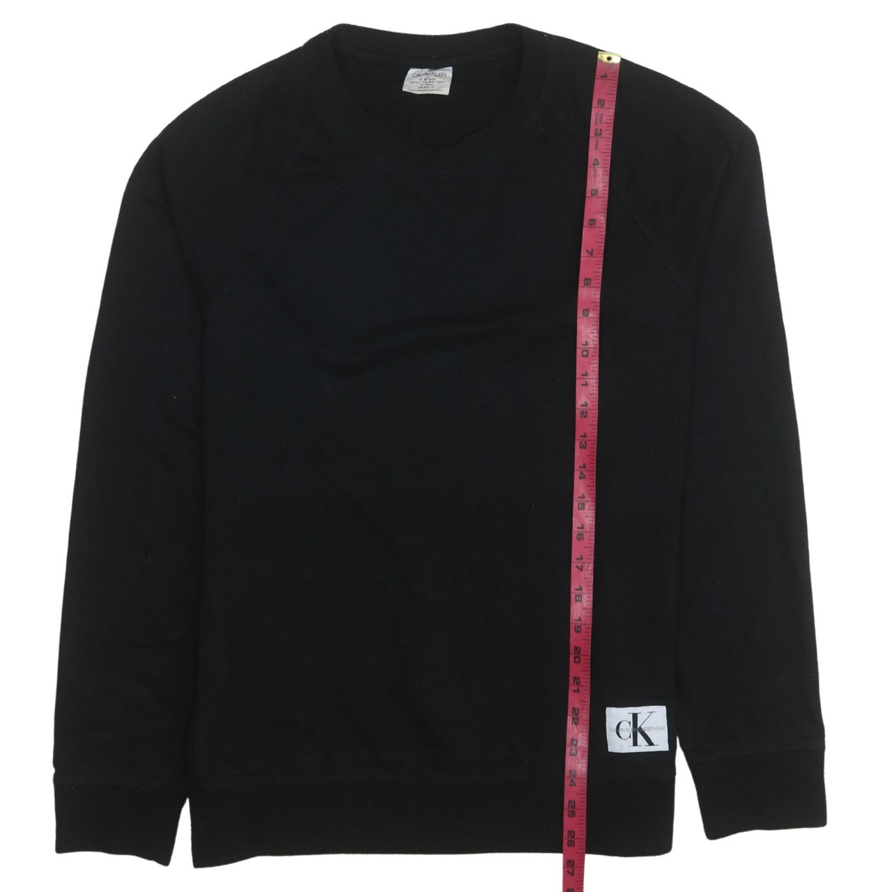 Calvin Klein Men’s Black Crew Neck Cotton Sweatshirt M