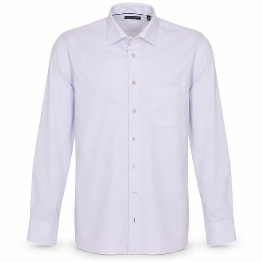 Front view of Tommy Hilfiger Men Pink Slim Fit Cotton Long Sleeve Button-Up Shirt 15.5