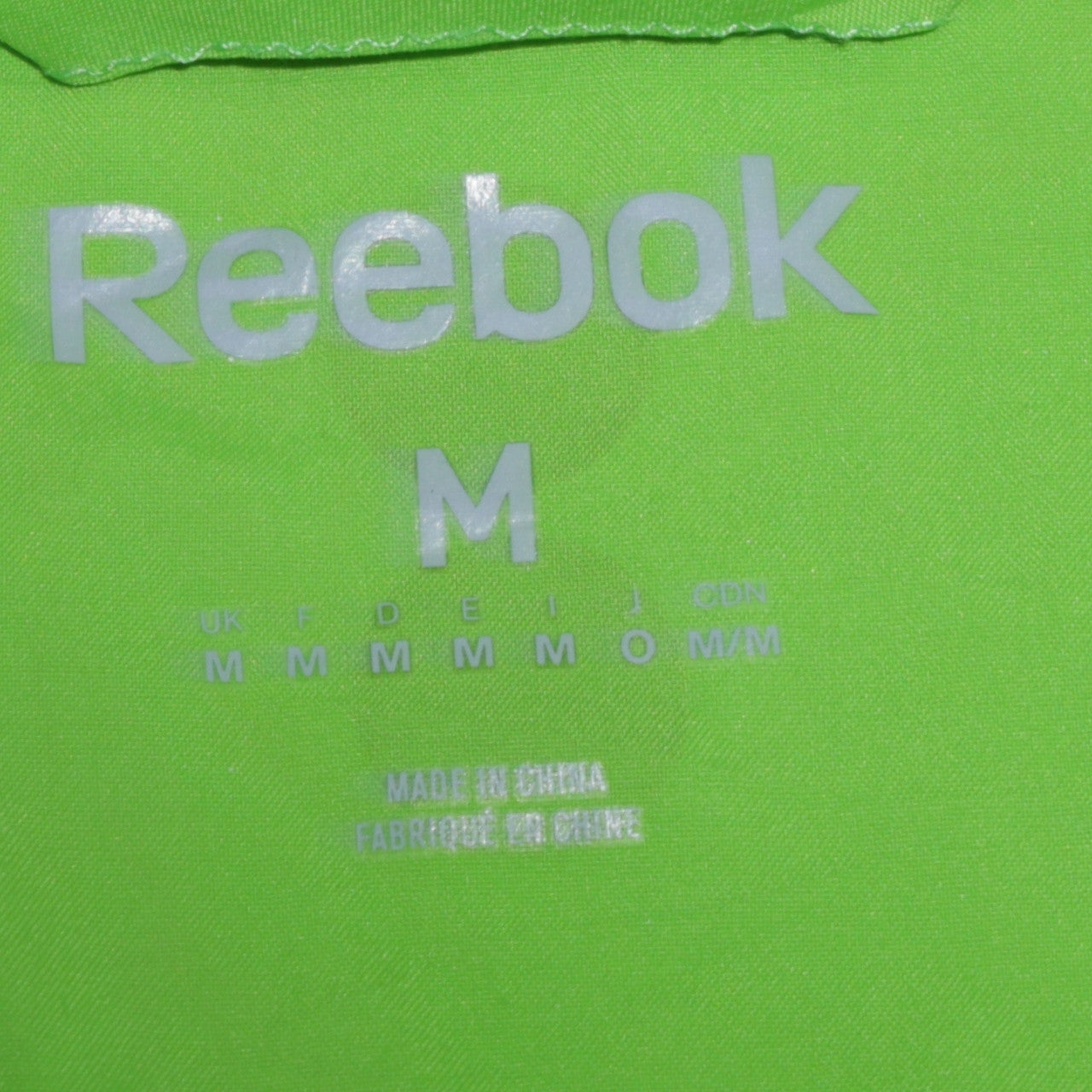 Reebok Men's Green Lightweight Windbreaker Jacket Size M