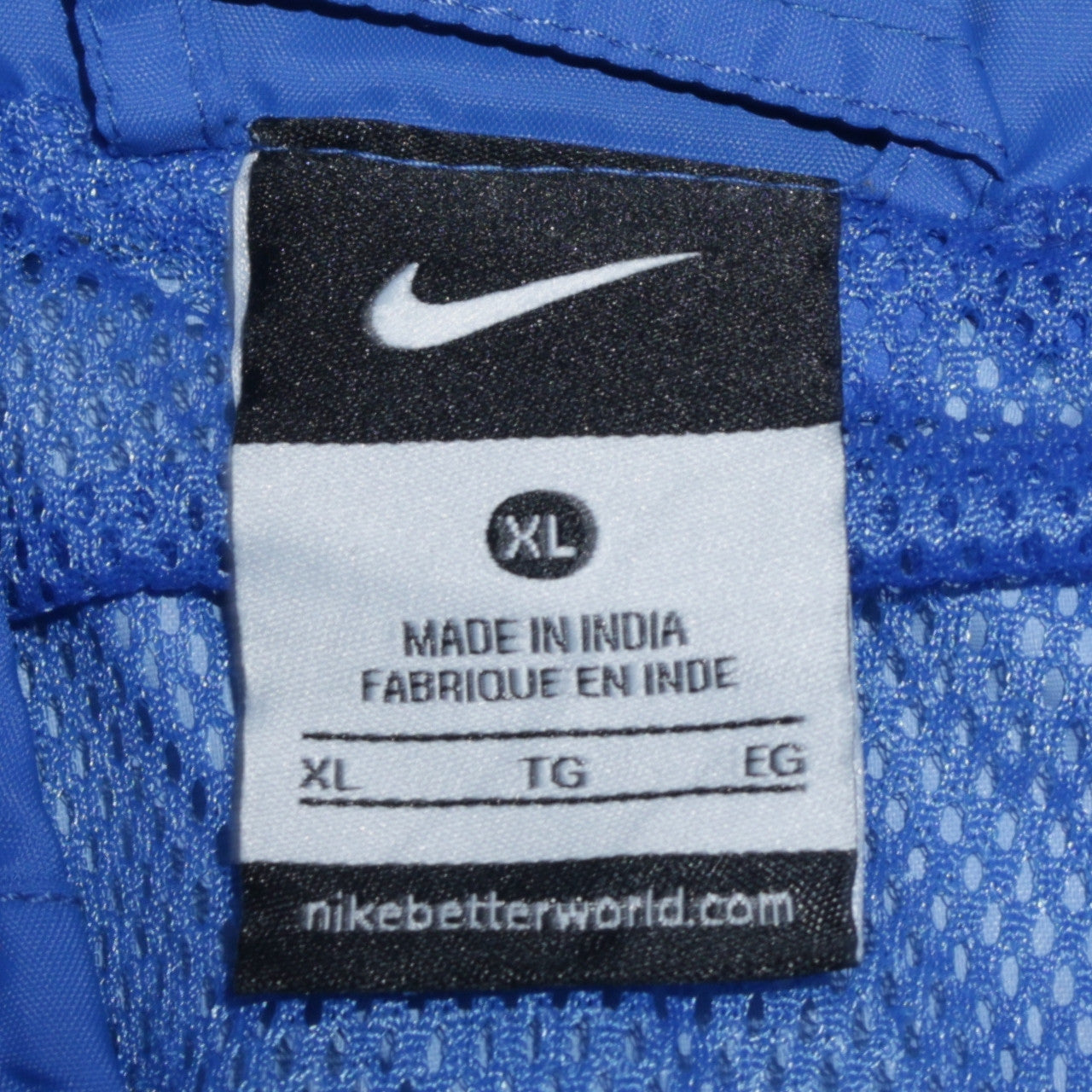 Nike Men's Blue XL Hooded Windbreaker Referee Tutor Jacket