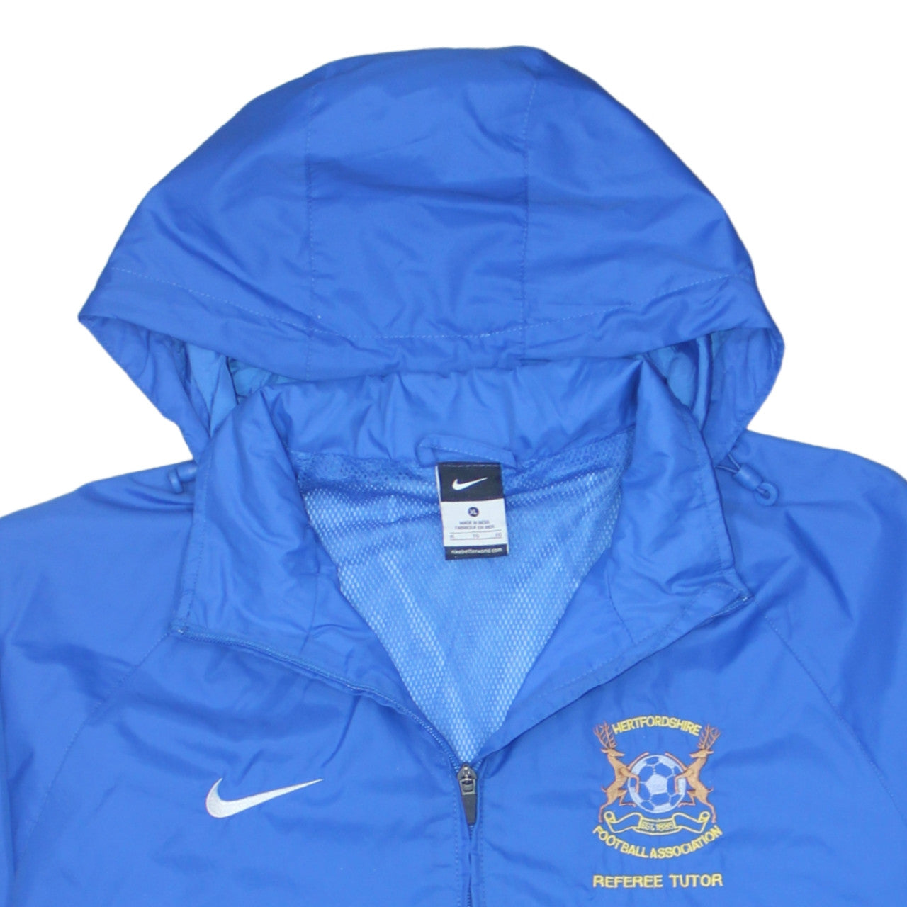 Nike Men's Blue XL Hooded Windbreaker Referee Tutor Jacket